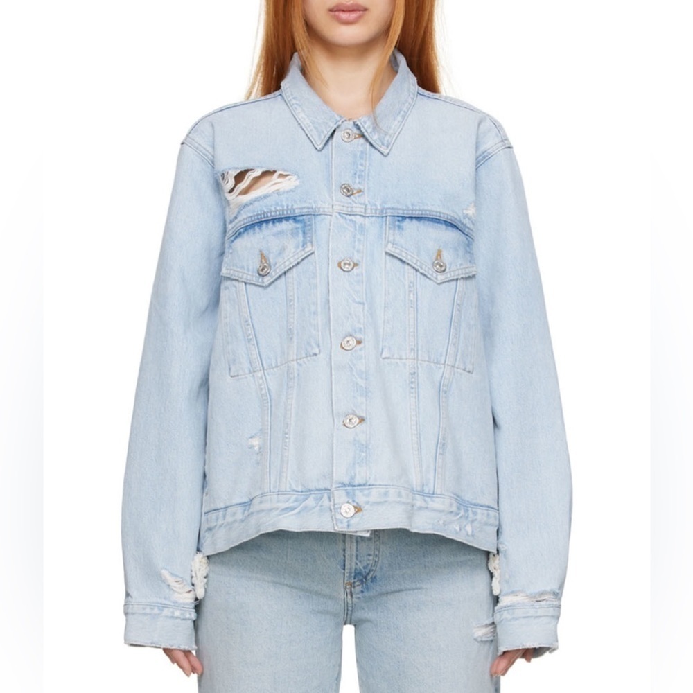 Citizens of Humanity Georgina Denim Jacket In Vidia light blue size XS NWT - Picture 4 of 8